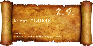 Kirst Ildikó névjegykártya