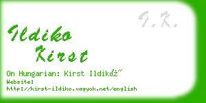 ildiko kirst business card